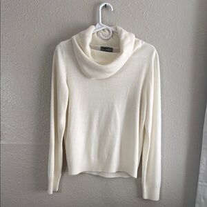 Cozy White Cowl Neck Sweater